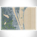Space Coast Florida Map Print Landscape Orientation in Afternoon Style With Shaded Background
