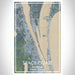 Space Coast Florida Map Print Portrait Orientation in Afternoon Style With Shaded Background