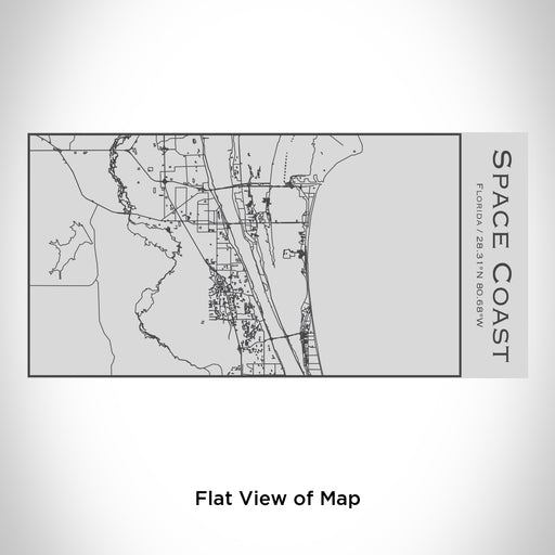 Rendered View of Space Coast Florida Map Engraving on 17oz Stainless Steel Insulated Cola Bottle