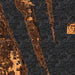 Space Coast Florida Map Print in Ember Style Zoomed In Close Up Showing Details