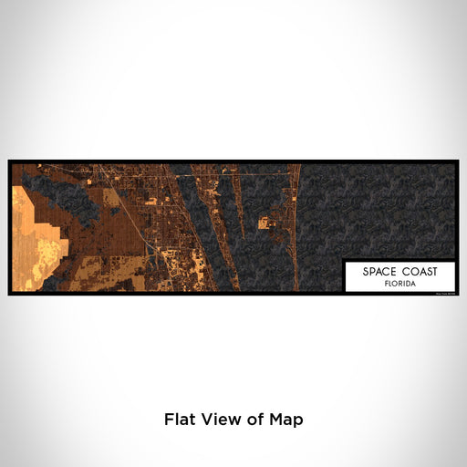 Flat View of Map Custom Space Coast Florida Map Enamel Mug in Ember