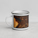 Left View Custom Space Coast Florida Map Enamel Mug in Ember