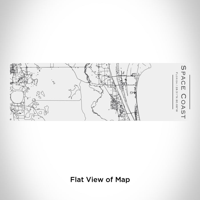 Rendered View of Space Coast Florida Map Engraving on 10oz Stainless Steel Insulated Cup with Sliding Lid in White