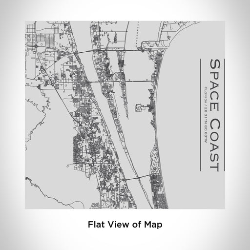 Rendered View of Space Coast Florida Map Engraving on 17oz Stainless Steel Insulated Tumbler