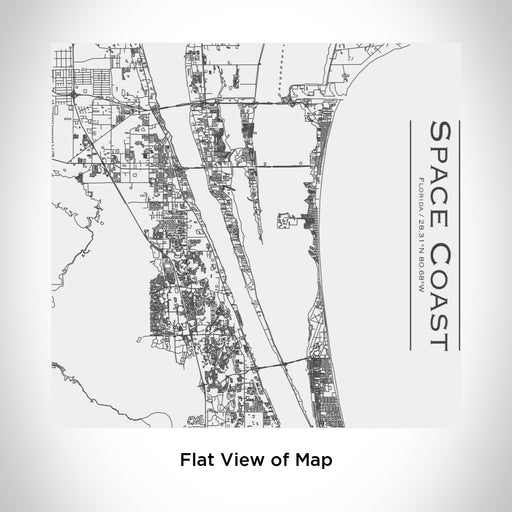 Rendered View of Space Coast Florida Map Engraving on 17oz Stainless Steel Insulated Tumbler in White