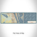 Flat View of Map Custom Space Coast Florida Map Enamel Mug in Woodblock