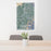 24x36 Spanish Fork Utah Map Print Portrait Orientation in Afternoon Style Behind 2 Chairs Table and Potted Plant