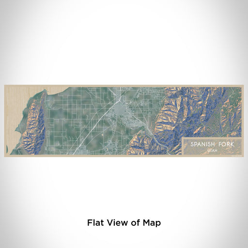 Flat View of Map Custom Spanish Fork Utah Map Enamel Mug in Afternoon