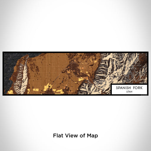 Flat View of Map Custom Spanish Fork Utah Map Enamel Mug in Ember