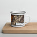 Right View Custom Spanish Fork Utah Map Enamel Mug in Ember