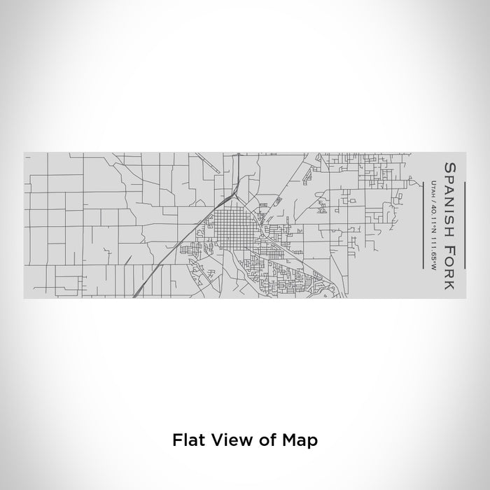 Rendered View of Spanish Fork Utah Map Engraving on 10oz Stainless Steel Insulated Cup with Sipping Lid