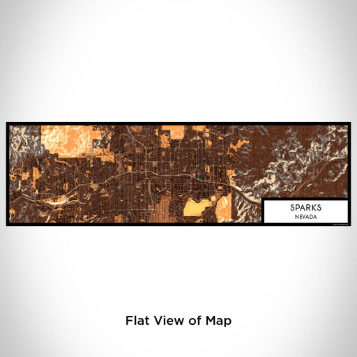Flat View of Map Custom Sparks Nevada Map Enamel Mug in Ember