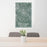 24x36 Spartanburg South Carolina Map Print Portrait Orientation in Afternoon Style Behind 2 Chairs Table and Potted Plant