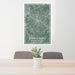 24x36 Spartanburg South Carolina Map Print Portrait Orientation in Afternoon Style Behind 2 Chairs Table and Potted Plant