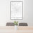 24x36 Spartanburg South Carolina Map Print Portrait Orientation in Classic Style Behind 2 Chairs Table and Potted Plant