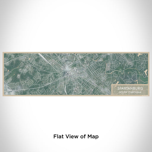 Flat View of Map Custom Spartanburg South Carolina Map Enamel Mug in Afternoon