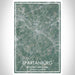 Spartanburg South Carolina Map Print Portrait Orientation in Afternoon Style With Shaded Background