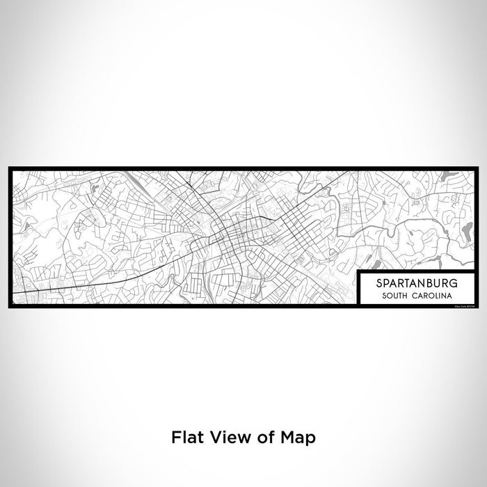 Flat View of Map Custom Spartanburg South Carolina Map Enamel Mug in Classic