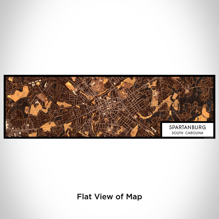 Flat View of Map Custom Spartanburg South Carolina Map Enamel Mug in Ember