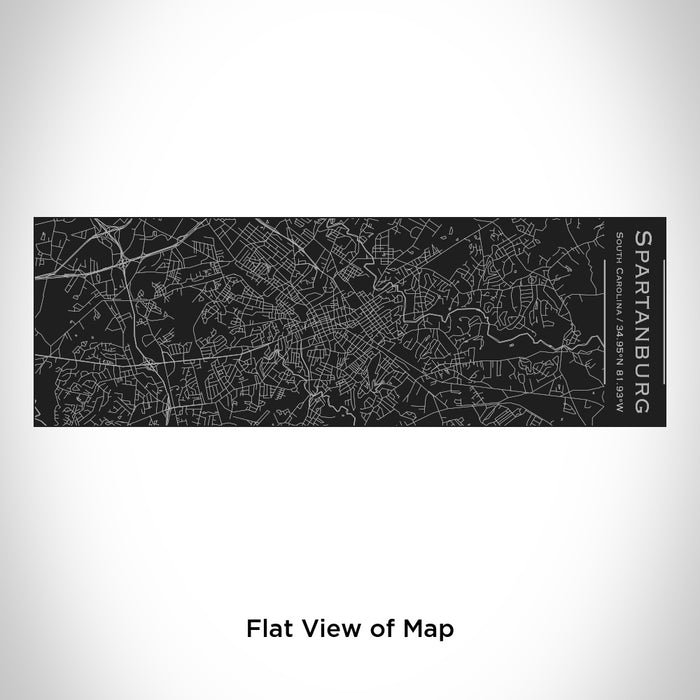 Rendered View of Spartanburg South Carolina Map Engraving on 10oz Stainless Steel Insulated Cup with Sliding Lid in Black