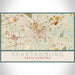 Spartanburg South Carolina Map Print Landscape Orientation in Woodblock Style With Shaded Background