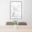 24x36 Spearfish South Dakota Map Print Portrait Orientation in Classic Style Behind 2 Chairs Table and Potted Plant