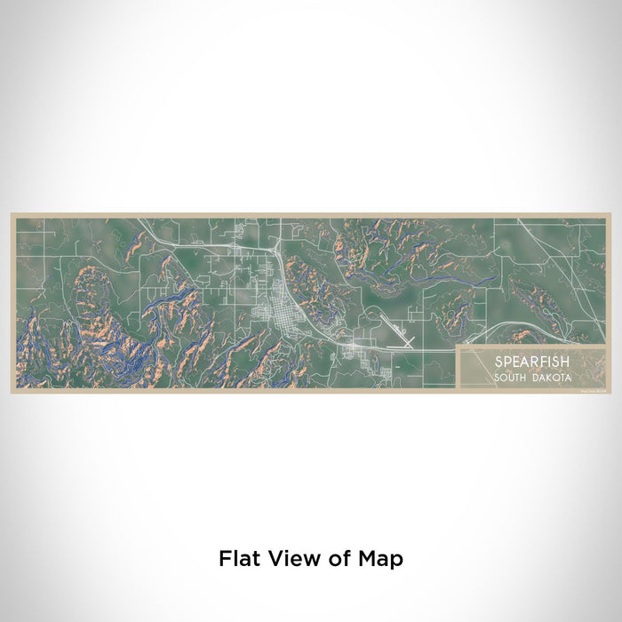Flat View of Map Custom Spearfish South Dakota Map Enamel Mug in Afternoon