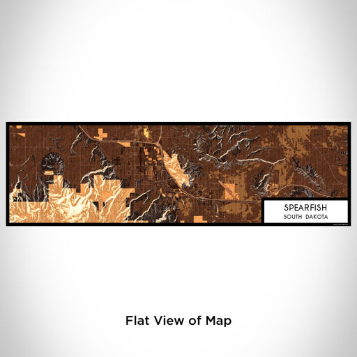 Flat View of Map Custom Spearfish South Dakota Map Enamel Mug in Ember
