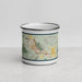 Front View Custom Spearfish South Dakota Map Enamel Mug in Woodblock
