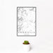 12x18 Sperryville Virginia Map Print Portrait Orientation in Classic Style With Small Cactus Plant in White Planter