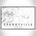Sperryville Virginia Map Print Landscape Orientation in Classic Style With Shaded Background