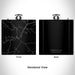 Rendered View of Sperryville Virginia Map Engraving on 6oz Stainless Steel Flask in Black