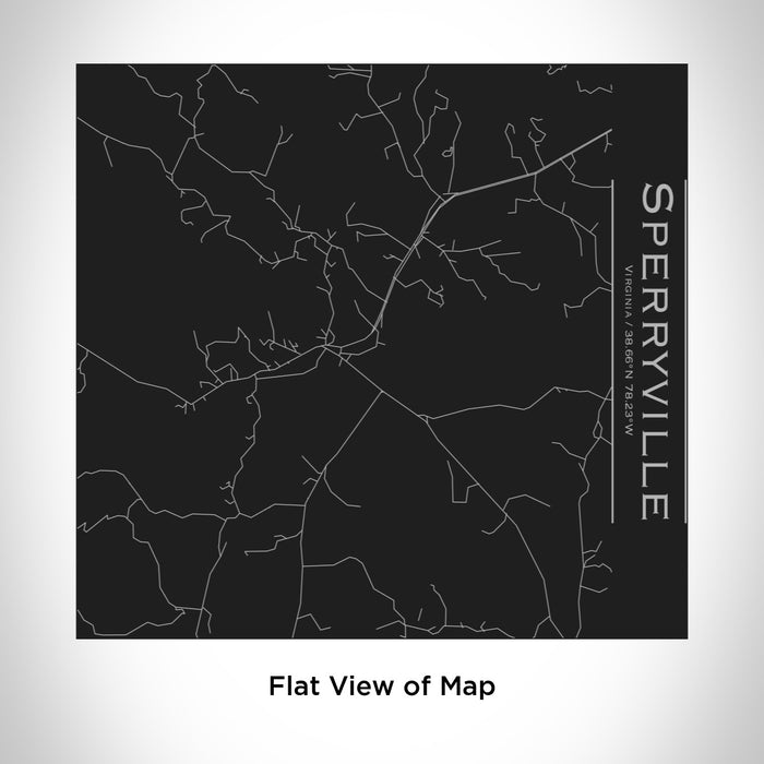 Rendered View of Sperryville Virginia Map Engraving on 17oz Stainless Steel Insulated Tumbler in Black