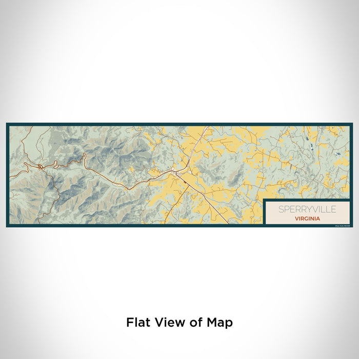 Flat View of Map Custom Sperryville Virginia Map Enamel Mug in Woodblock