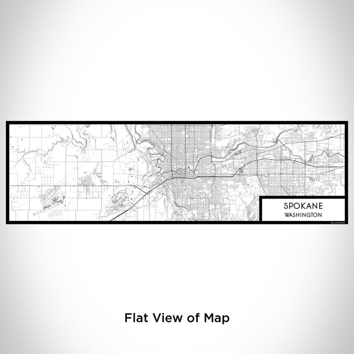 Flat View of Map Custom Spokane Washington Map Enamel Mug in Classic