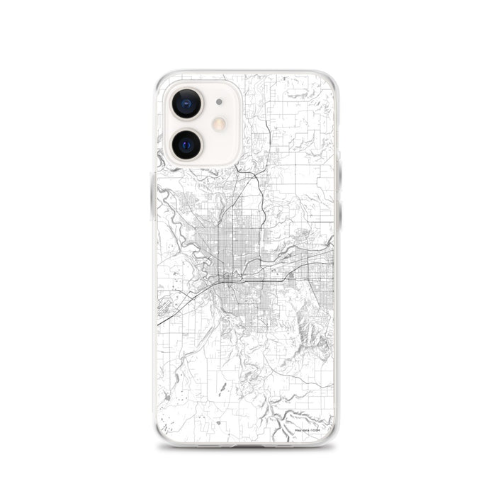 Custom Spokane Washington Map iPhone 12 Phone Case in Classic