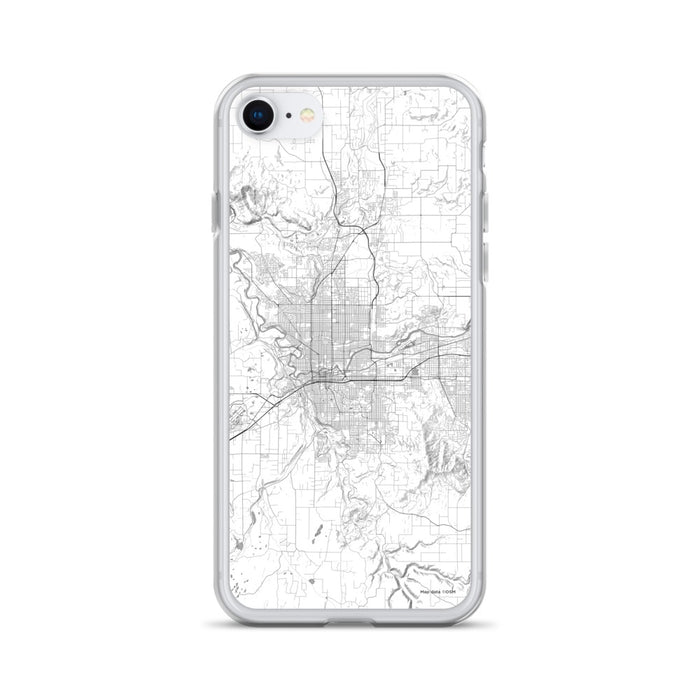 Custom Spokane Washington Map iPhone SE Phone Case in Classic