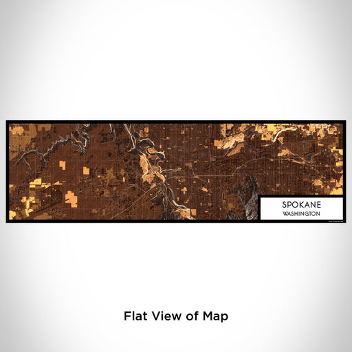 Flat View of Map Custom Spokane Washington Map Enamel Mug in Ember
