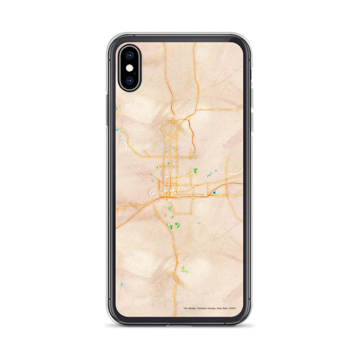 Custom Spokane Washington Map Phone Case in Watercolor