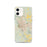 Custom Spokane Washington Map iPhone 12 Phone Case in Woodblock