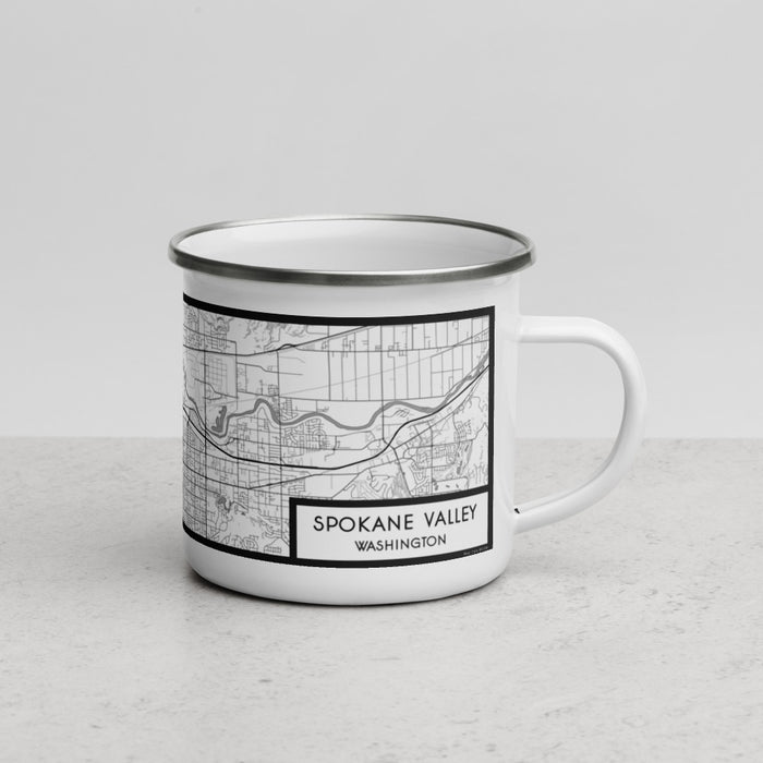 Right View Custom Spokane Valley Washington Map Enamel Mug in Classic