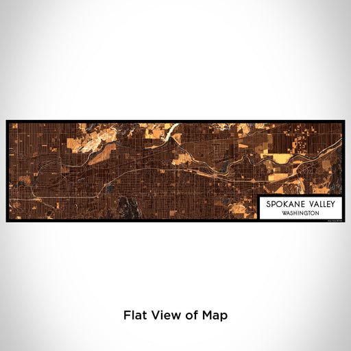 Flat View of Map Custom Spokane Valley Washington Map Enamel Mug in Ember