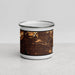Front View Custom Spokane Valley Washington Map Enamel Mug in Ember