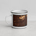 Left View Custom Spokane Valley Washington Map Enamel Mug in Ember