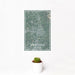 12x18 Springdale Arkansas Map Print Portrait Orientation in Afternoon Style With Small Cactus Plant in White Planter