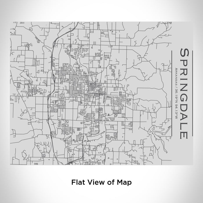 Rendered View of Springdale Arkansas Map Engraving on 20oz Stainless Steel Insulated Bottle with Bamboo Top