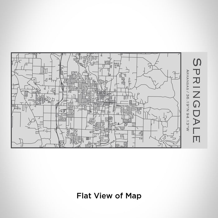 Rendered View of Springdale Arkansas Map Engraving on 17oz Stainless Steel Insulated Cola Bottle