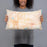 Person holding 20x12 Custom Springdale Arkansas Map Throw Pillow in Watercolor