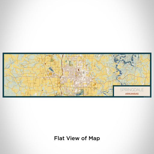 Flat View of Map Custom Springdale Arkansas Map Enamel Mug in Woodblock