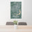 24x36 Springfield Illinois Map Print Portrait Orientation in Afternoon Style Behind 2 Chairs Table and Potted Plant